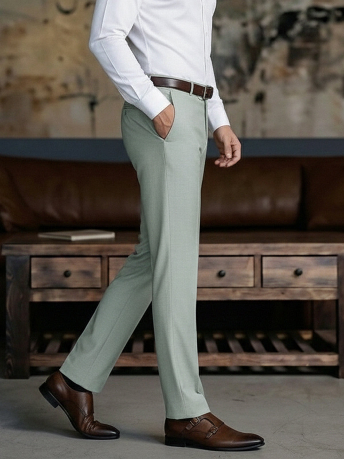 Mens Formal Pant Design # ot 902 Light Green