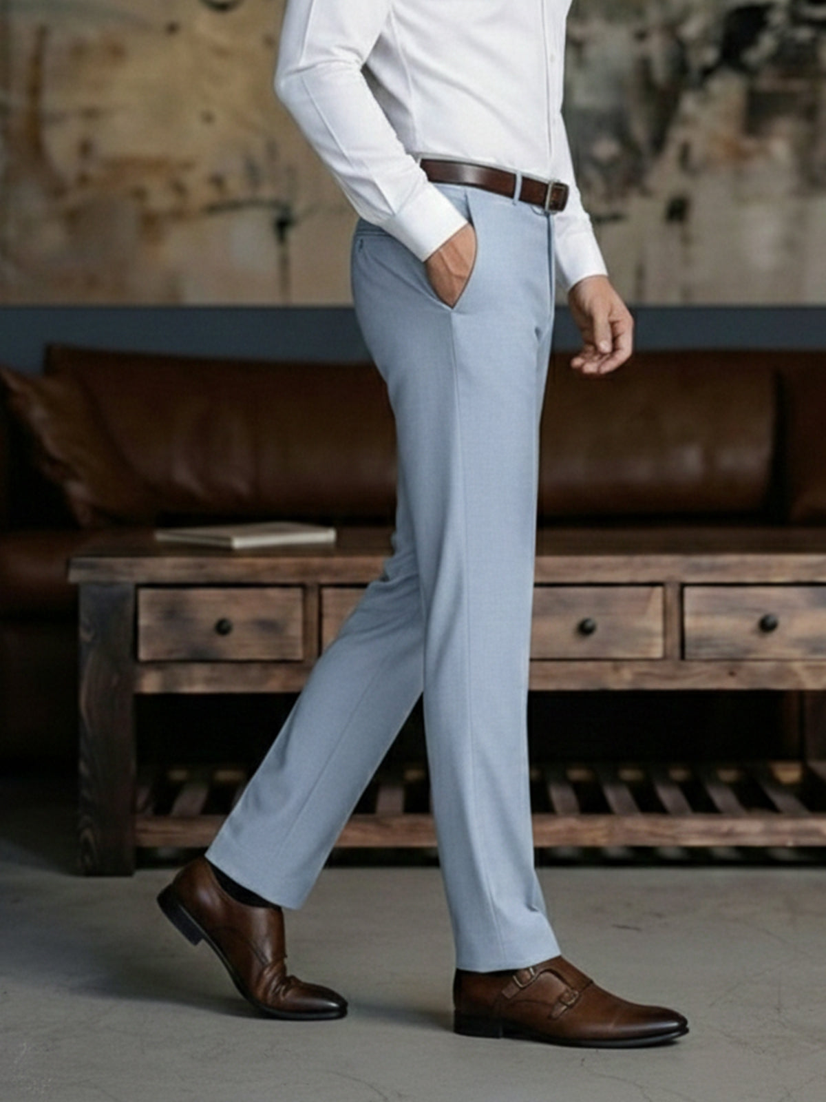 Mens Formal Pant Design # W/S 902 Ash Grey