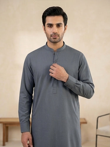 Elegant Grey Shalwar Suit OS-1026