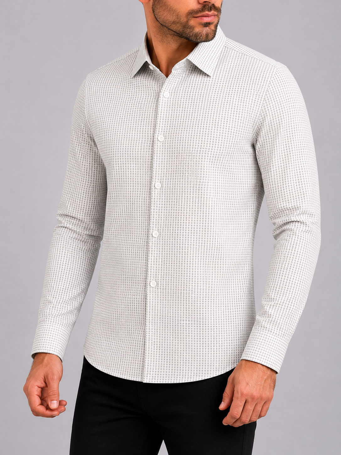 Men’s Formal Light Grey Shirt OD 3230