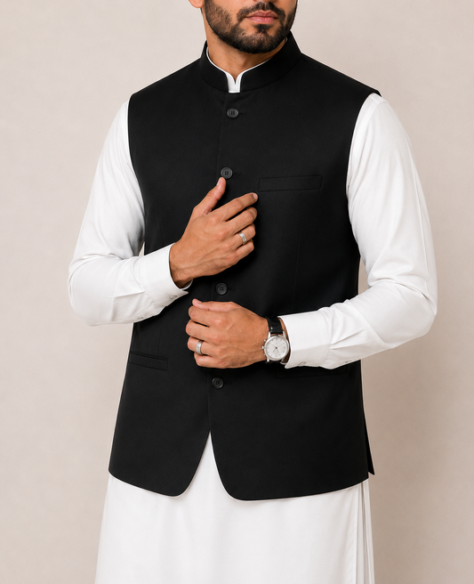 Black V-Coat – OV-701